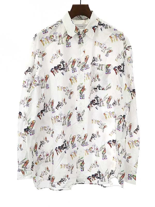 FACETASM ファセッタズム 23SS EY? GRAPHIC BIG LONG SLEEVE SHIRT グラフィックシャツ