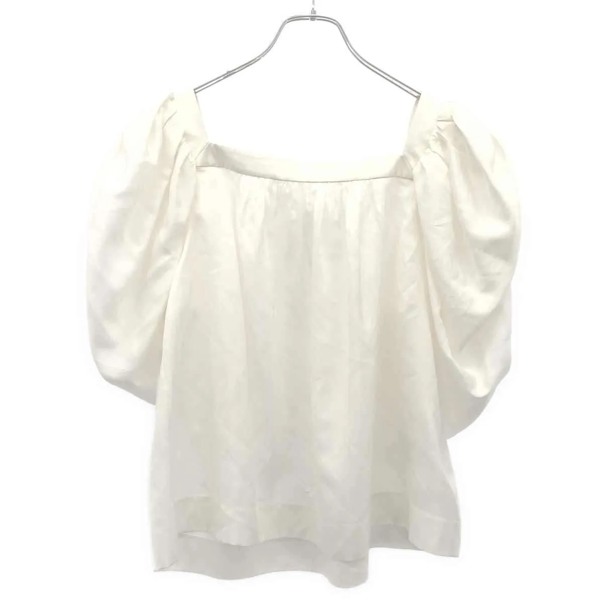 Chloe クロエ 25AW Puff-Sleeve Pleated Top シルクトップス