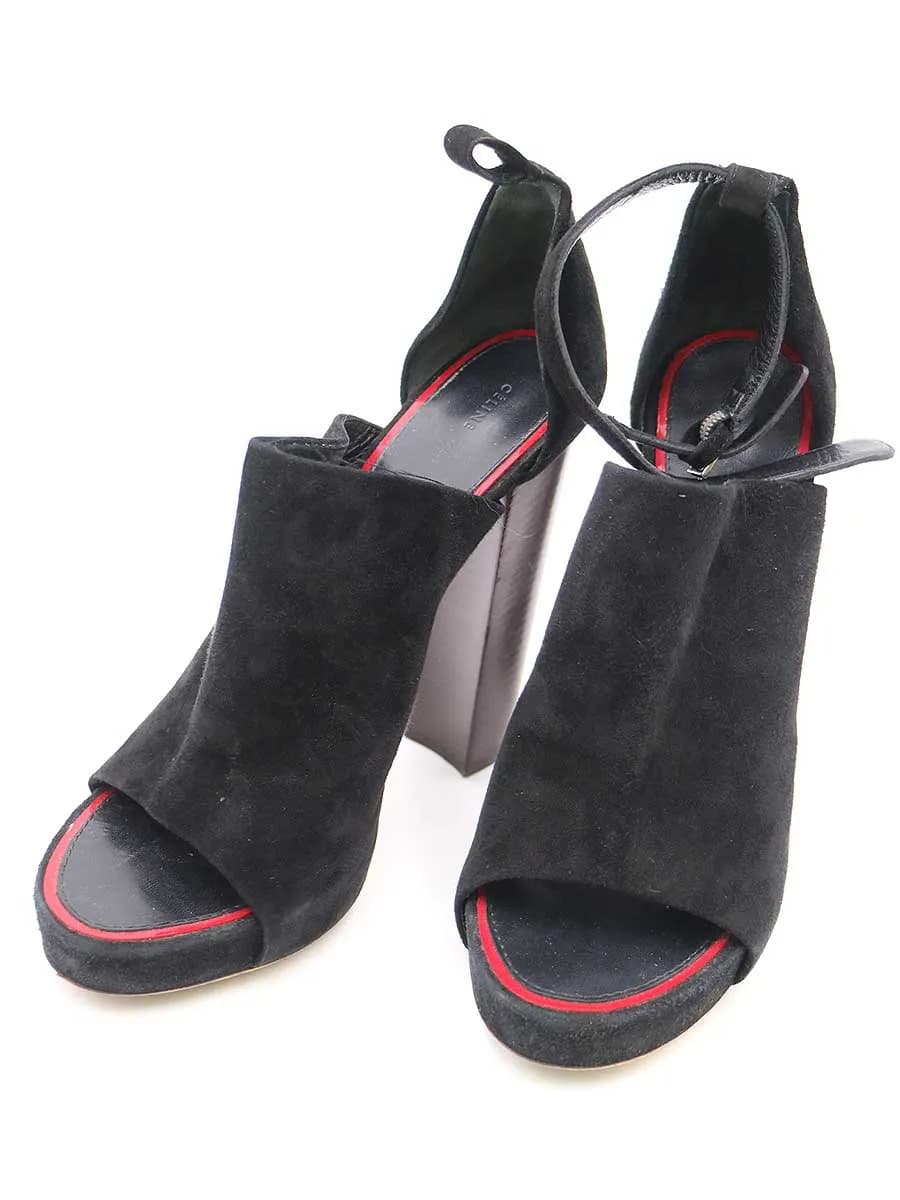 CELINE セリーヌ ハイヒールスエードサンダル