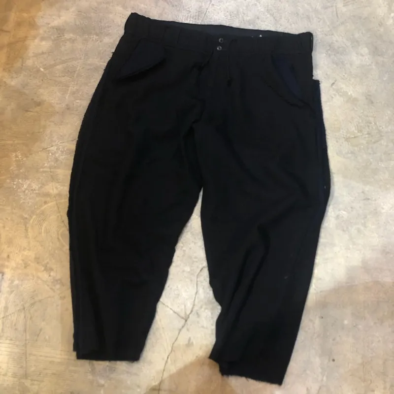 Yohji Yamamoto Yohji Yamamoto POUR HOMME 15AW ウールモヘヤナイロンレイヤードワイドパンツ