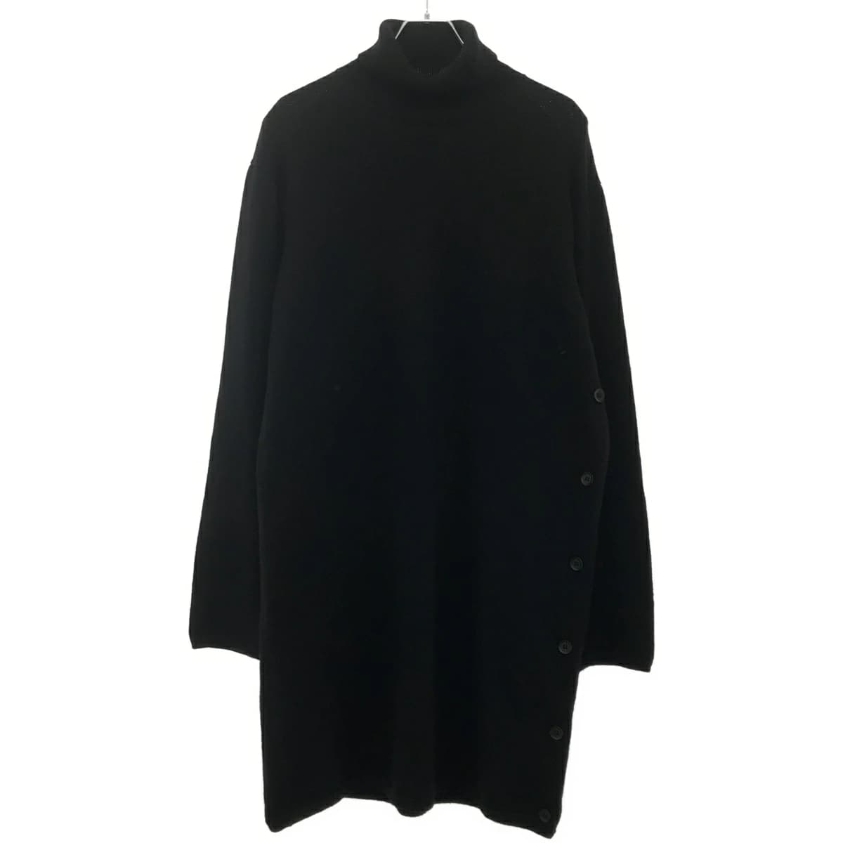 Yohji Yamamoto ヨウジヤマモト プールオム 2005AW サイドボタンタートルネックロングニットセーター