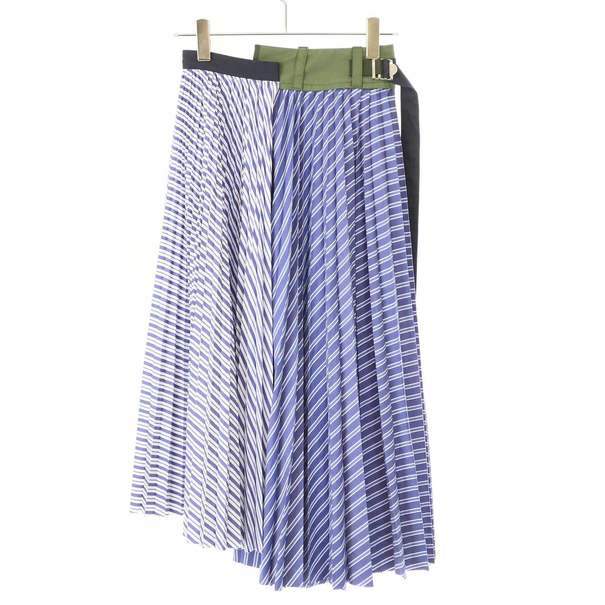 sacai サカイ 20SS Cotton Poplin Pleated Skirt コットンポプリンプリーツスカート