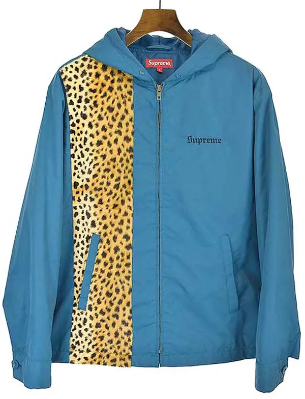 Supreme シュプリーム 19SS Cheetah Hooded Station Jacket レオパード切替ナイロンジャケット