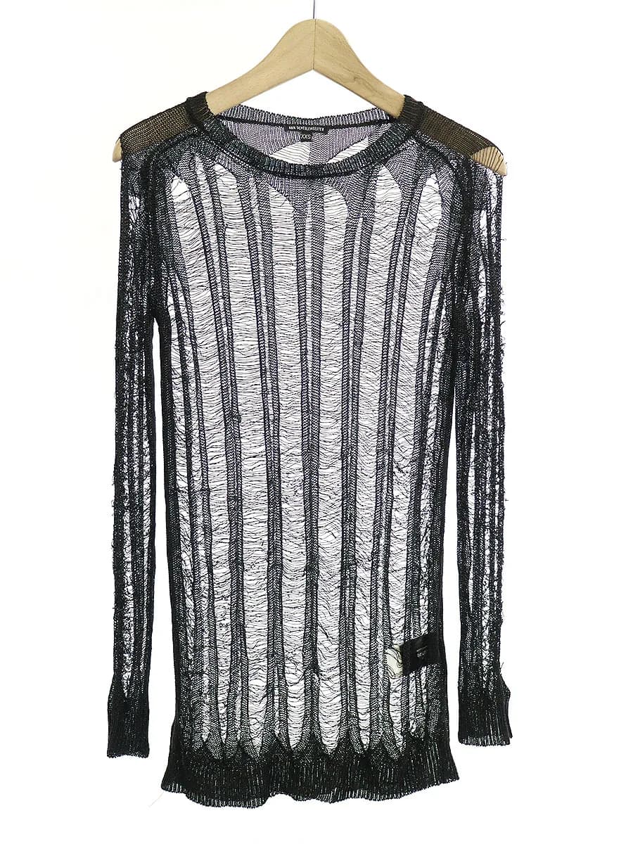 ANN DEMEULEMEESTER アンドゥムルメステール メッシュカットソー
