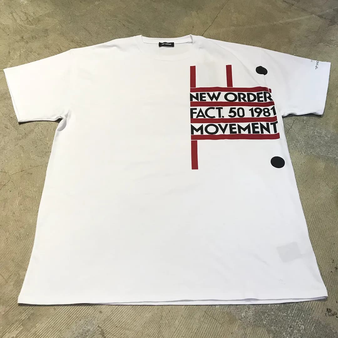 RAF SIMONS 18SS RAF SIMONS Regular fit T-shirt New Order PS