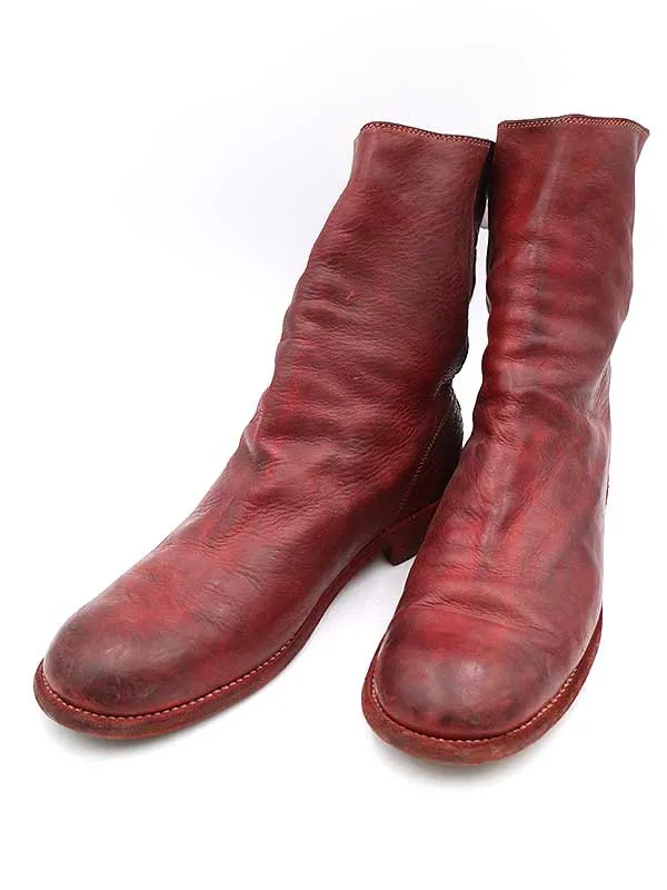 GUIDI グイディ バックジップレザーブーツ