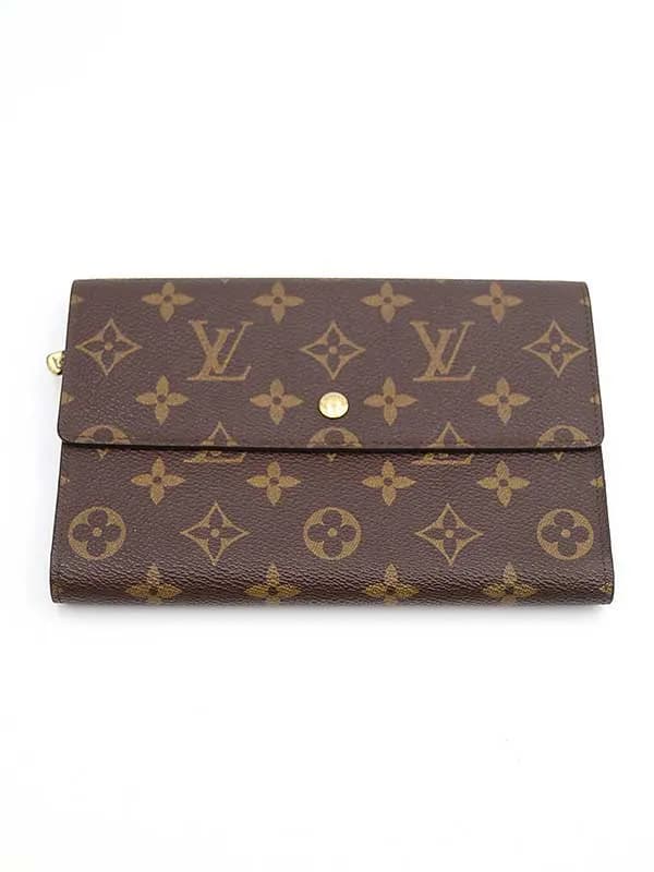 LOUIS VUITTON ルイヴィトン 1983年製 ポシェット パスポール モノグラム三つ折りロングウォレット