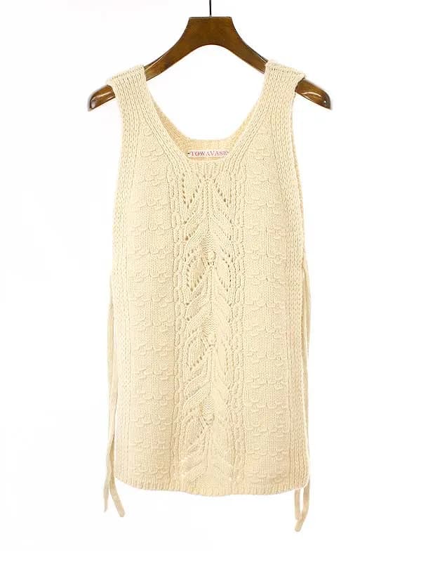 towavase トワヴァーズ 22AW Panier long vest カシミヤニットベスト