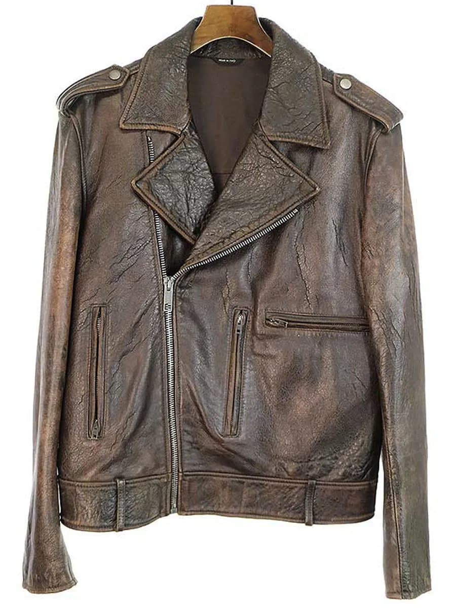Maison Margiela メゾン マルタン マルジェラ10 10AW デストロイ加工ダブルレザーライダースジャケット