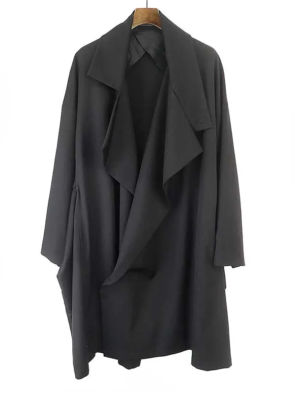 Yohji Yamamoto ヨウジヤマモトプールオム 20AW GABARDINE DRAPE COAT テロテロコート