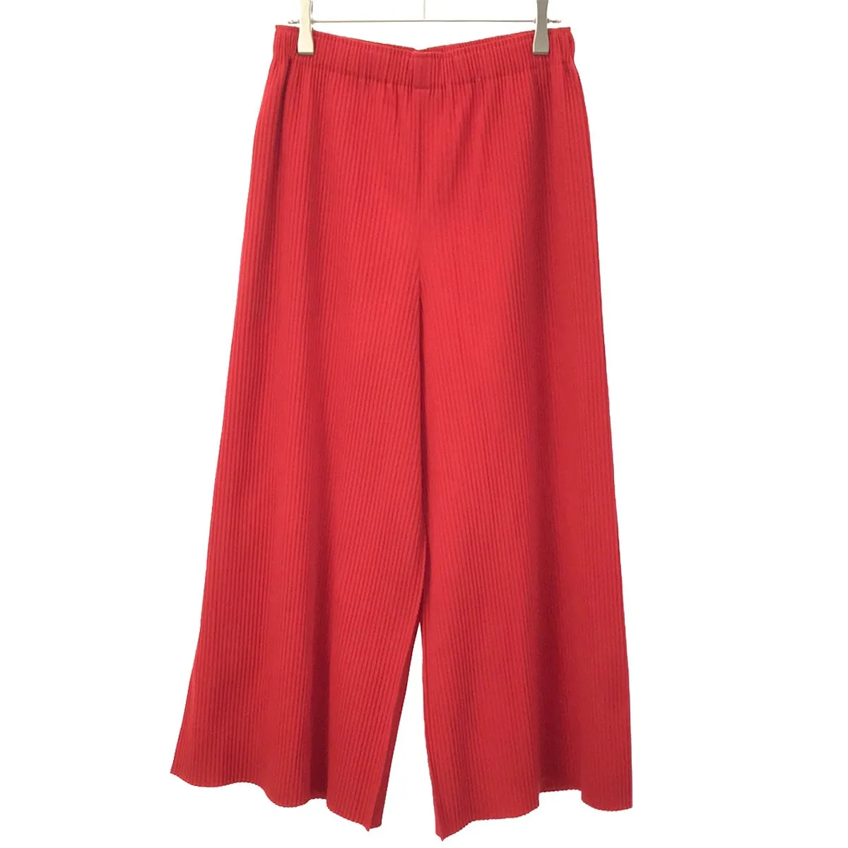 ISSEY MIYAKE ミーイッセイ ミヤケ 23AW FINE KNIT PLEATS BOTTOM ポリエステルプリーツワイドパンツ