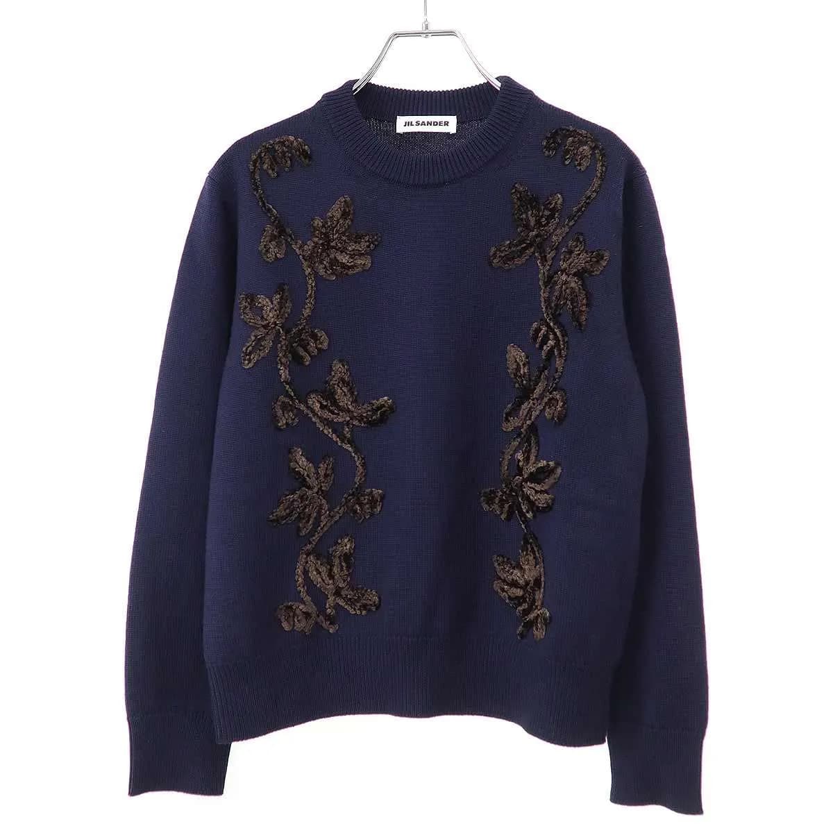JIL SANDER ジルサンダー 25AW ベルベットデザインニットセーター J02GP0220 J14802