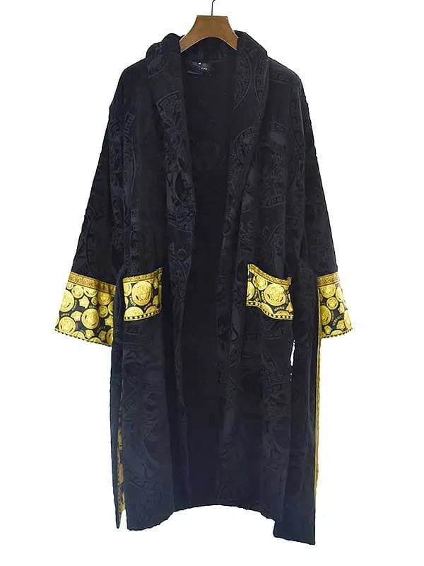 VERSACE ヴェルサーチ HOME 21AW MEDUSA AMPLIFIED プリントコットンバスローブ