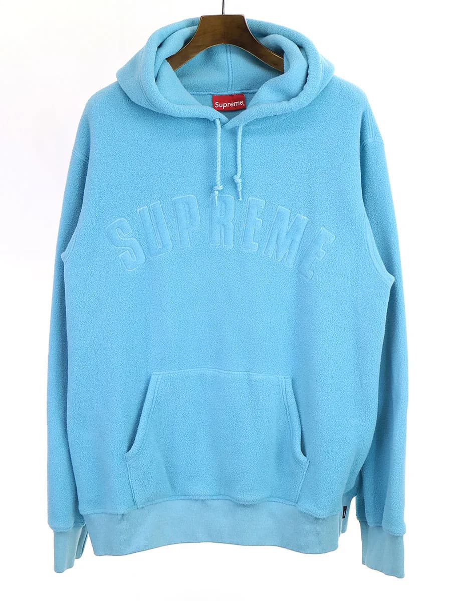 Supreme シュプリーム 18AW Polartec Hooded Sweatshirt アーチロゴフリースプルオーバーパーカー