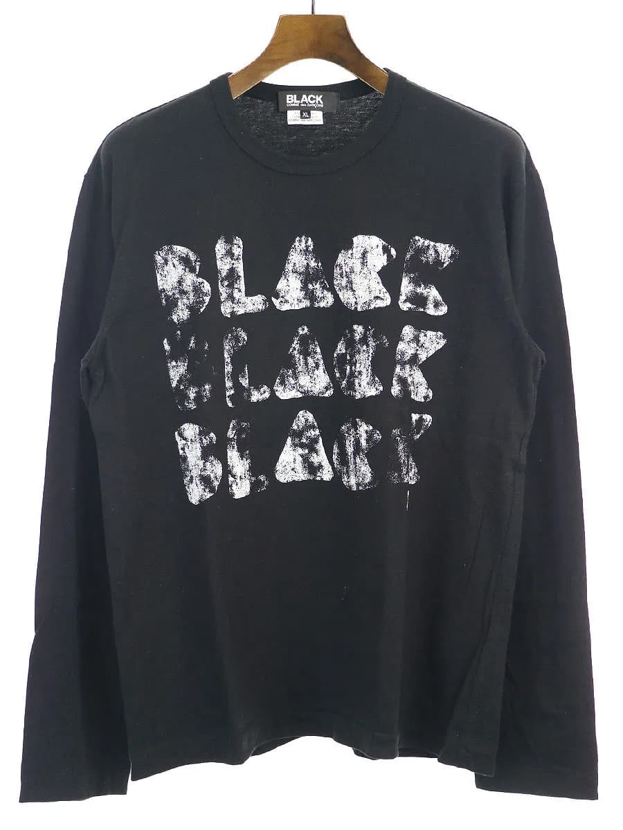 COMME des GARCONS ブラック コムデギャルソン 18AW プリントロングスリーブカットソー