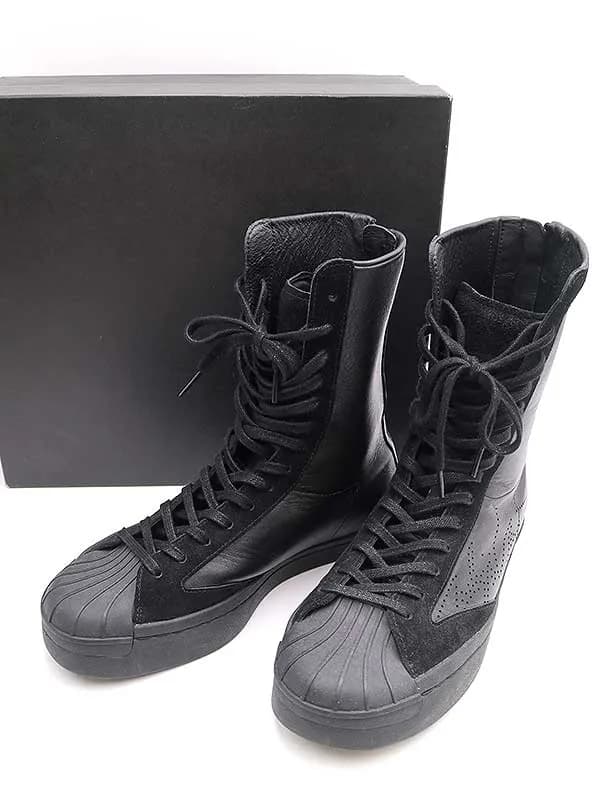 Yohji Yamamoto ヨウジヤマモト × アディダス FY0600 20AW SS SK 8 MEGA HIGH バックジップスニーカー