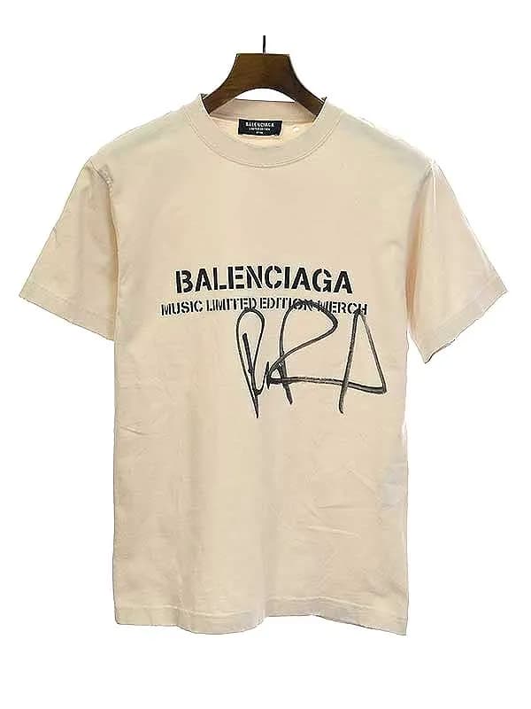 BALENCIAGA バレンシアガ × ルポールチャールズ LIMITED EDITION ロゴプリントダメージ加工Tシャツ