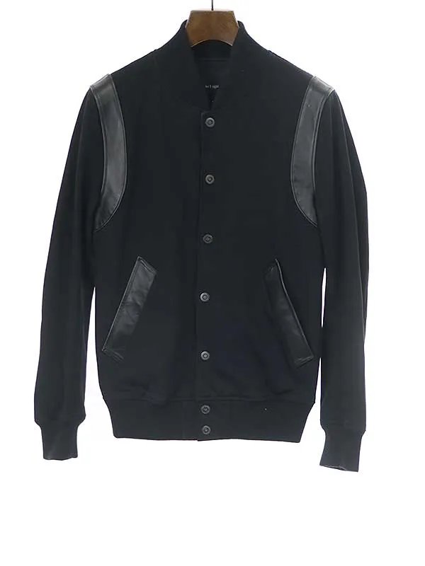 1piu1uguale3 ウノピゥウノウグァーレトレ 21SS STADIUM JUMPER レザー切替スタジアムジャケット