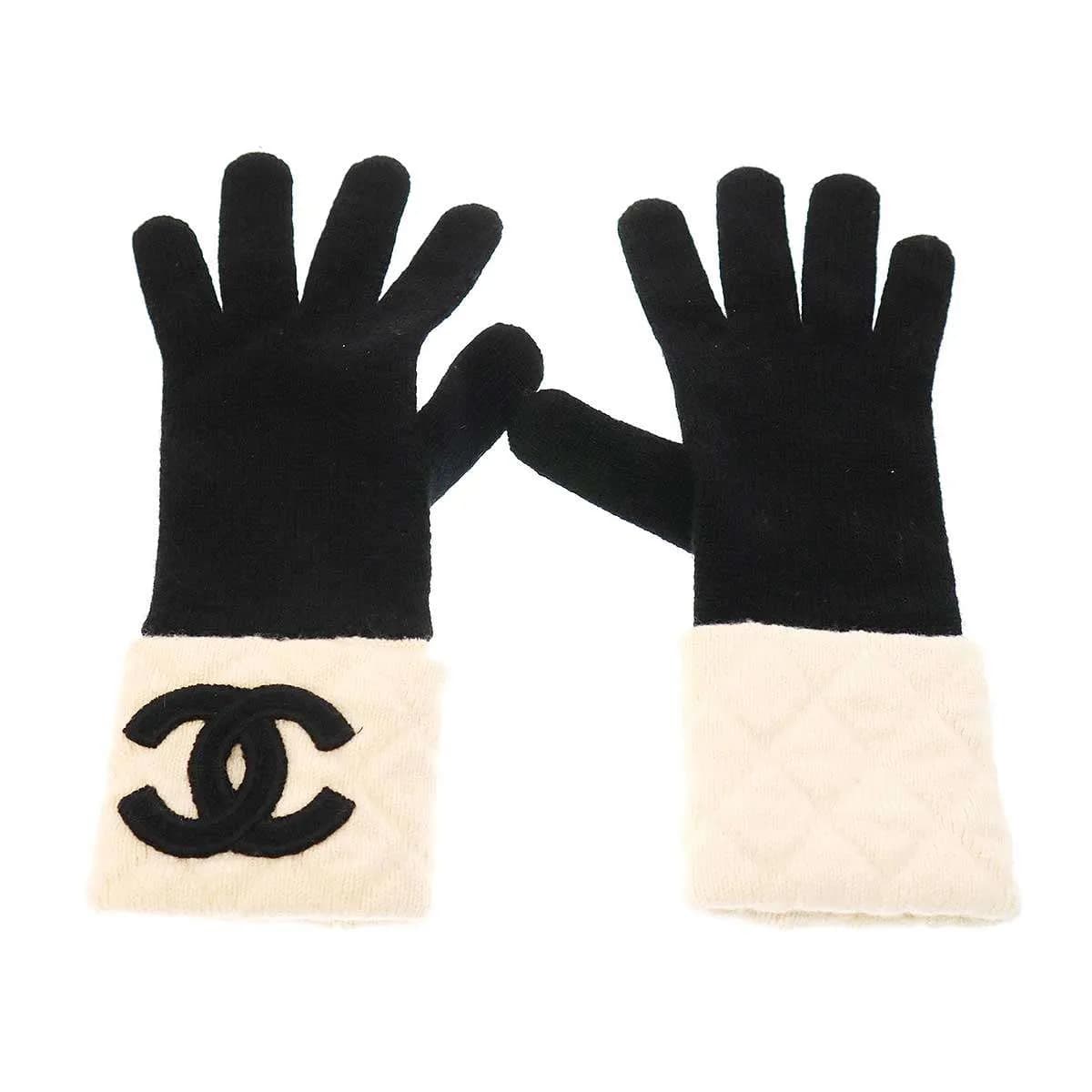CHANEL シャネル ココマーク バイカラーグローブ 手袋