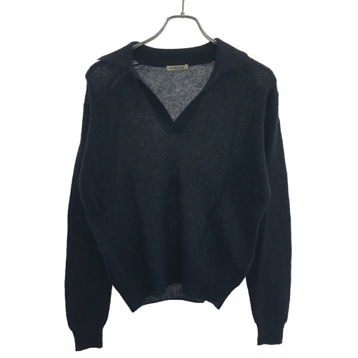 AURALEE オーラリー 25AW BABY ALPACA POLO ベビーアルパカニットポロプルオーバー A25AP05AK