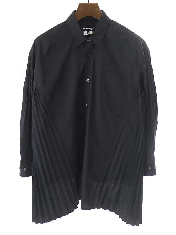 JUNYA WATANABE ジュンヤワタナベ コムデギャルソン 18AW プリーツ切替コットンロングスリーブシャツ
