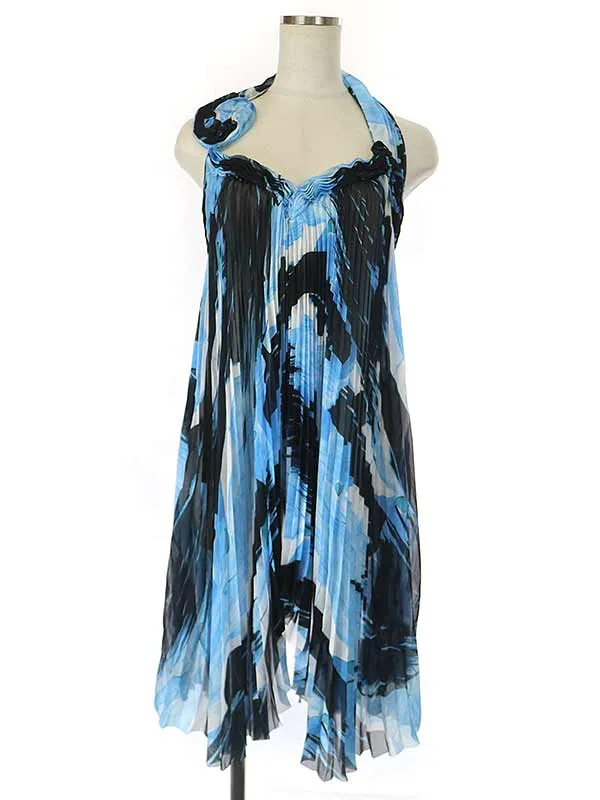 ISSEY MIYAKE イッセイミヤケ 16SS プリーツエプロンドレスワンピース