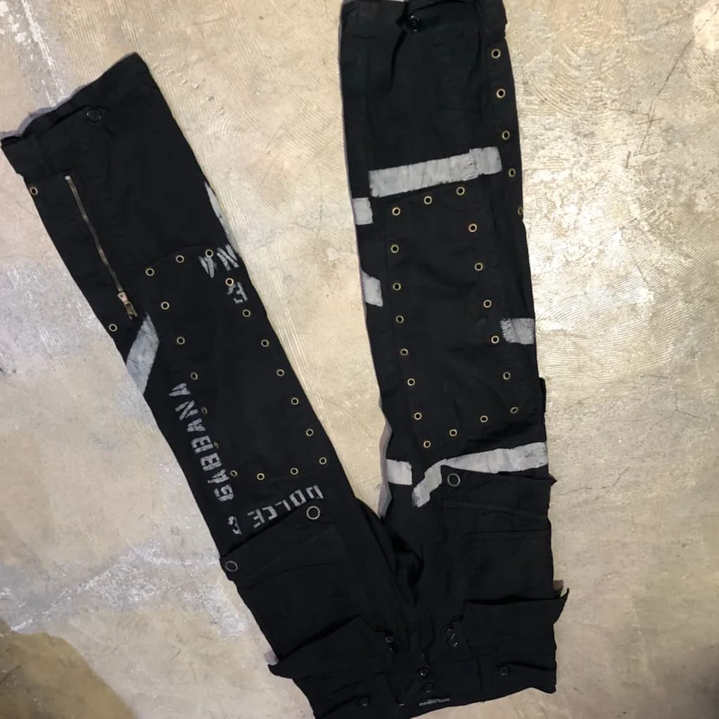 DOLCE&GABBANA DOLCE&GABBANA 04SS オイルドコットングラフィティカーゴパンツ