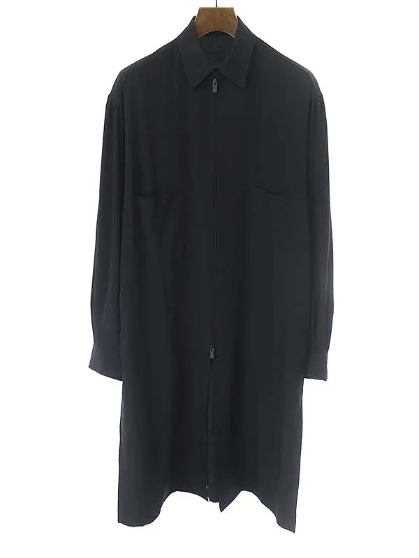 Yohji Yamamoto ヨウジヤマモト プールオム 21SS ファスナーロングシャツコート