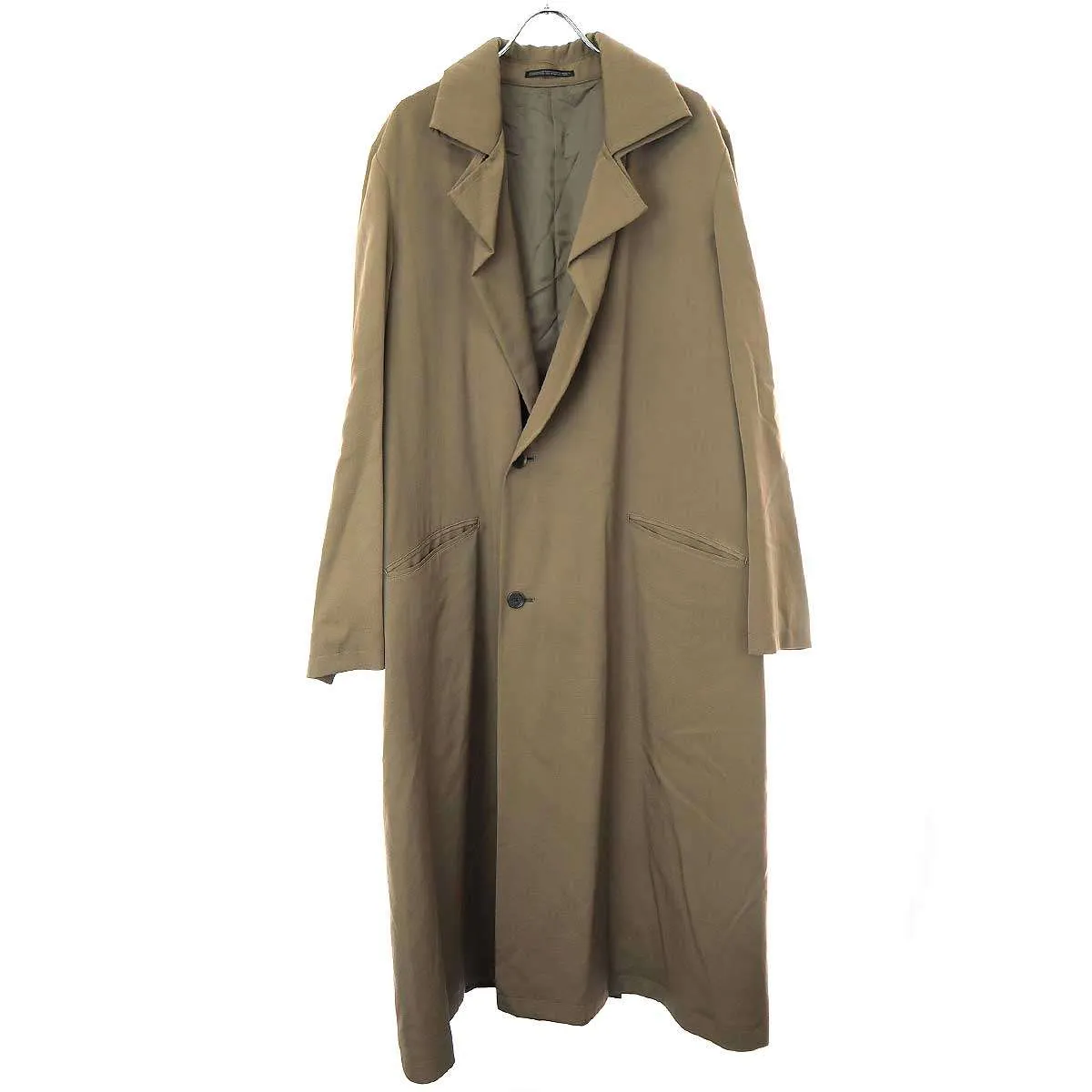 Yohji Yamamoto ヨウジヤマモト プールオム 17AW ウールギャバジンロングコート