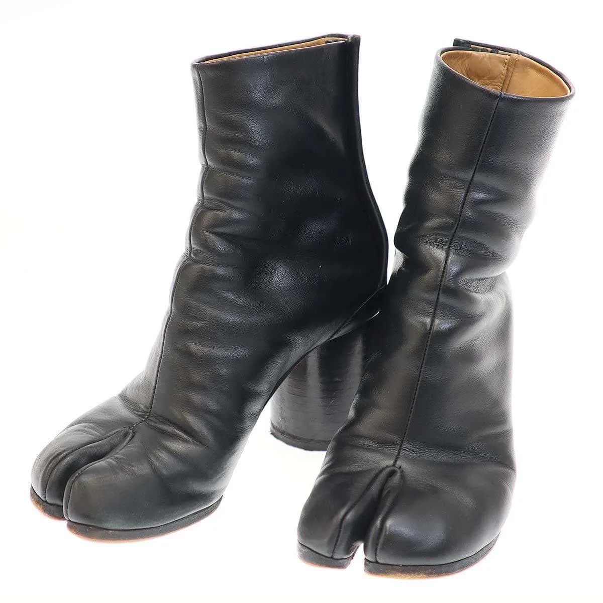 Maison Margiela メゾン マルジェラ tabi 足袋レザーアンクルヒールブーツ