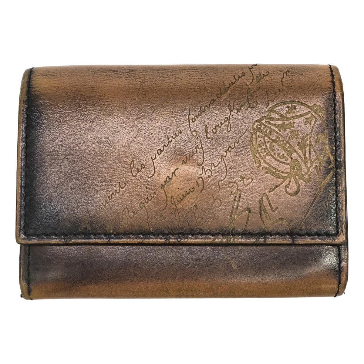 Berluti ベルルッティ アカジュースクリット コンパクトレザーウォレット 財布