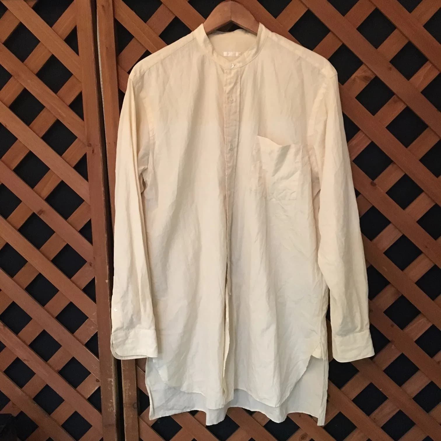 COMOLI 17SS COMOLI Band Collar Shirt