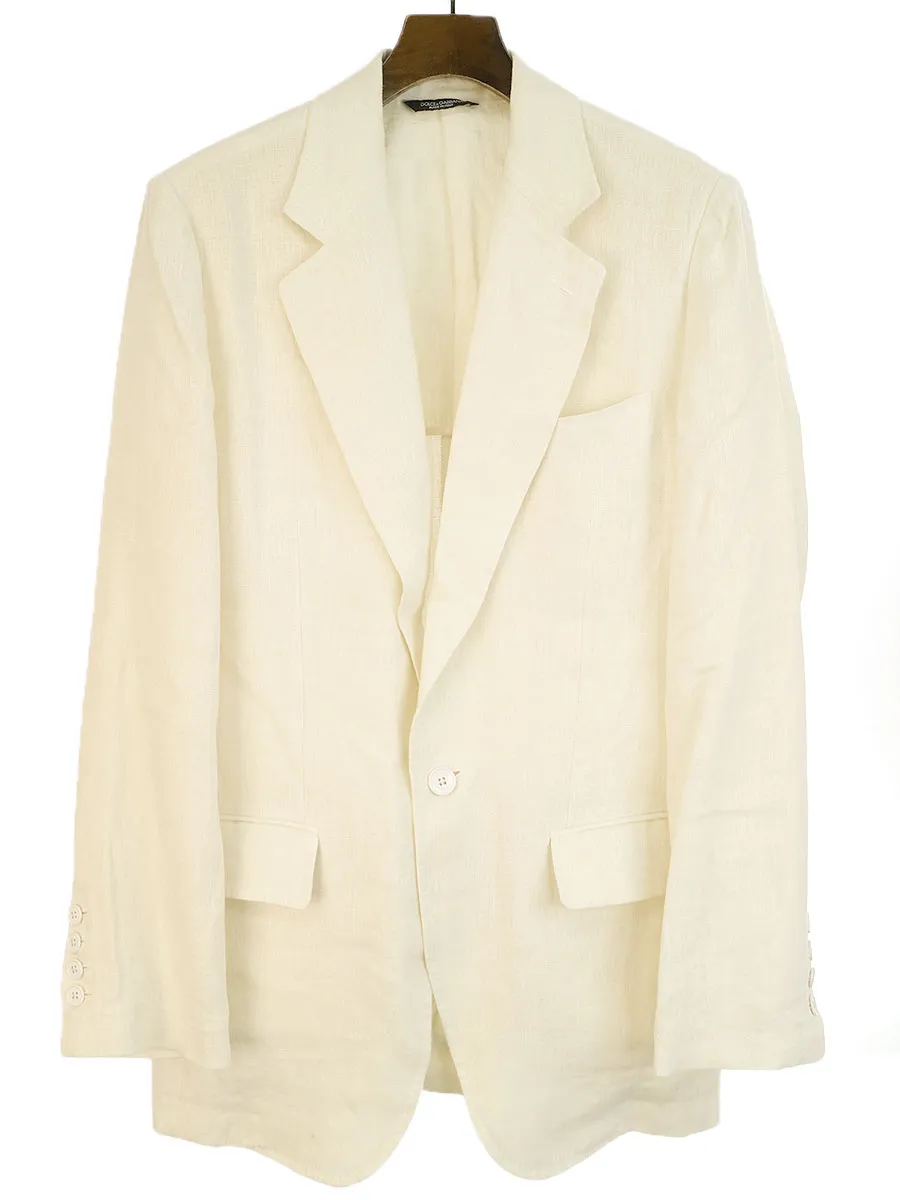 DOLCE&GABBANA ドルチェ&ガッバーナ 11SS リネンテーラードジャケット