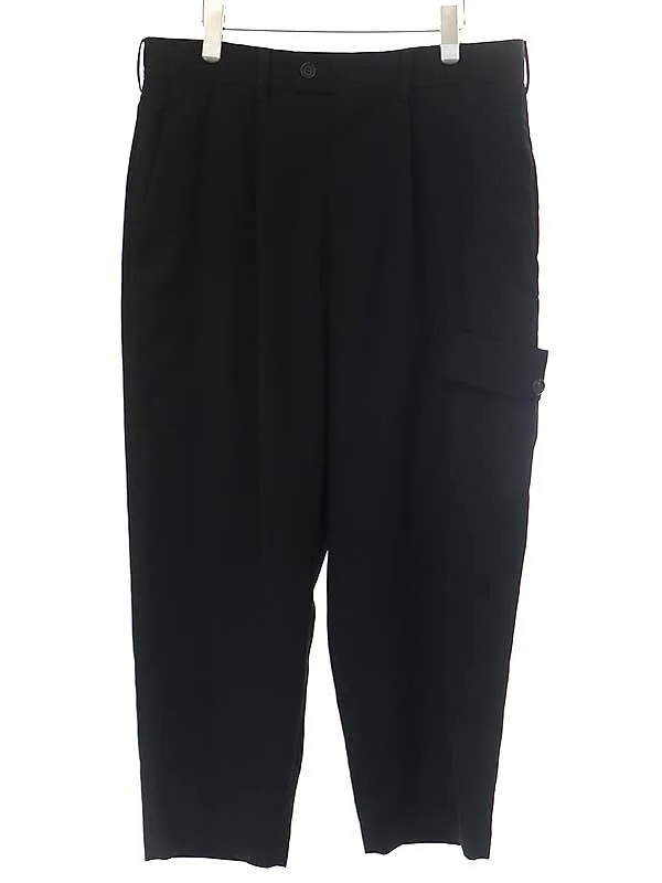 Yohji Yamamoto サイト バイ ヨウジヤマモト フラップポケット ポリエステルギャバジンパンツ