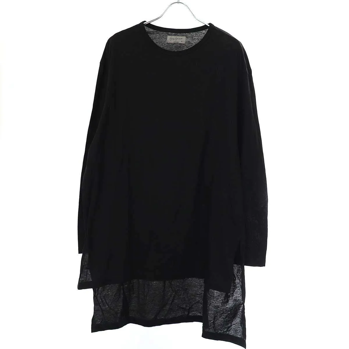 Yohji Yamamoto ヨウジヤマモト プールオム 19SS 空紡天竺ハリ感丸首長袖ロングカットソー