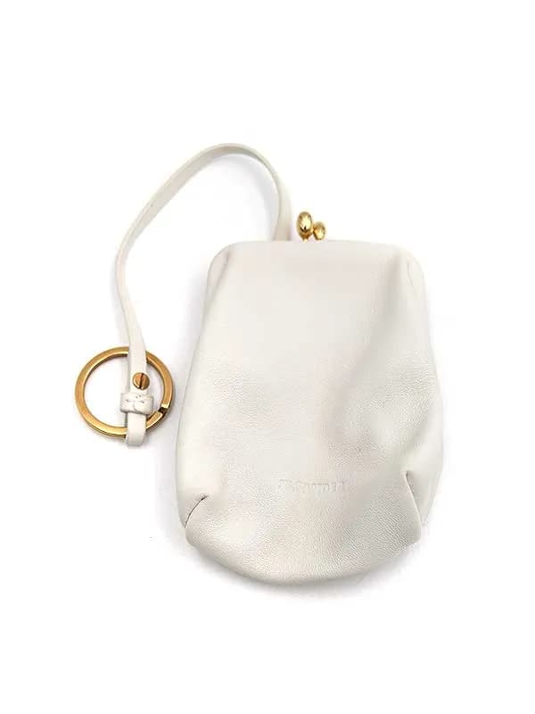 JIL SANDER ジルサンダー GOJI ストラップ付がま口レザーミニポーチ
