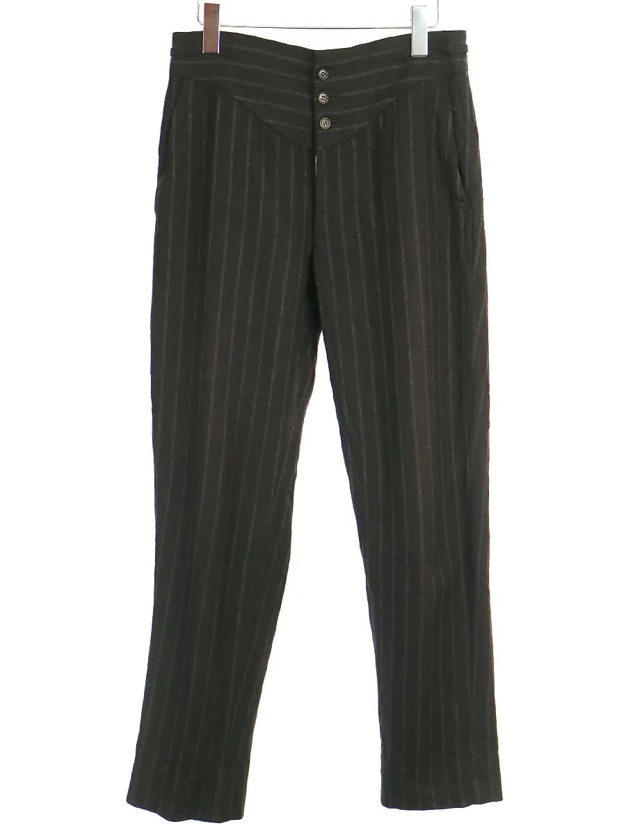 The crooked Tailor ザクルーキッドテーラー handmade trousers ストライプトラウザーズパンツ