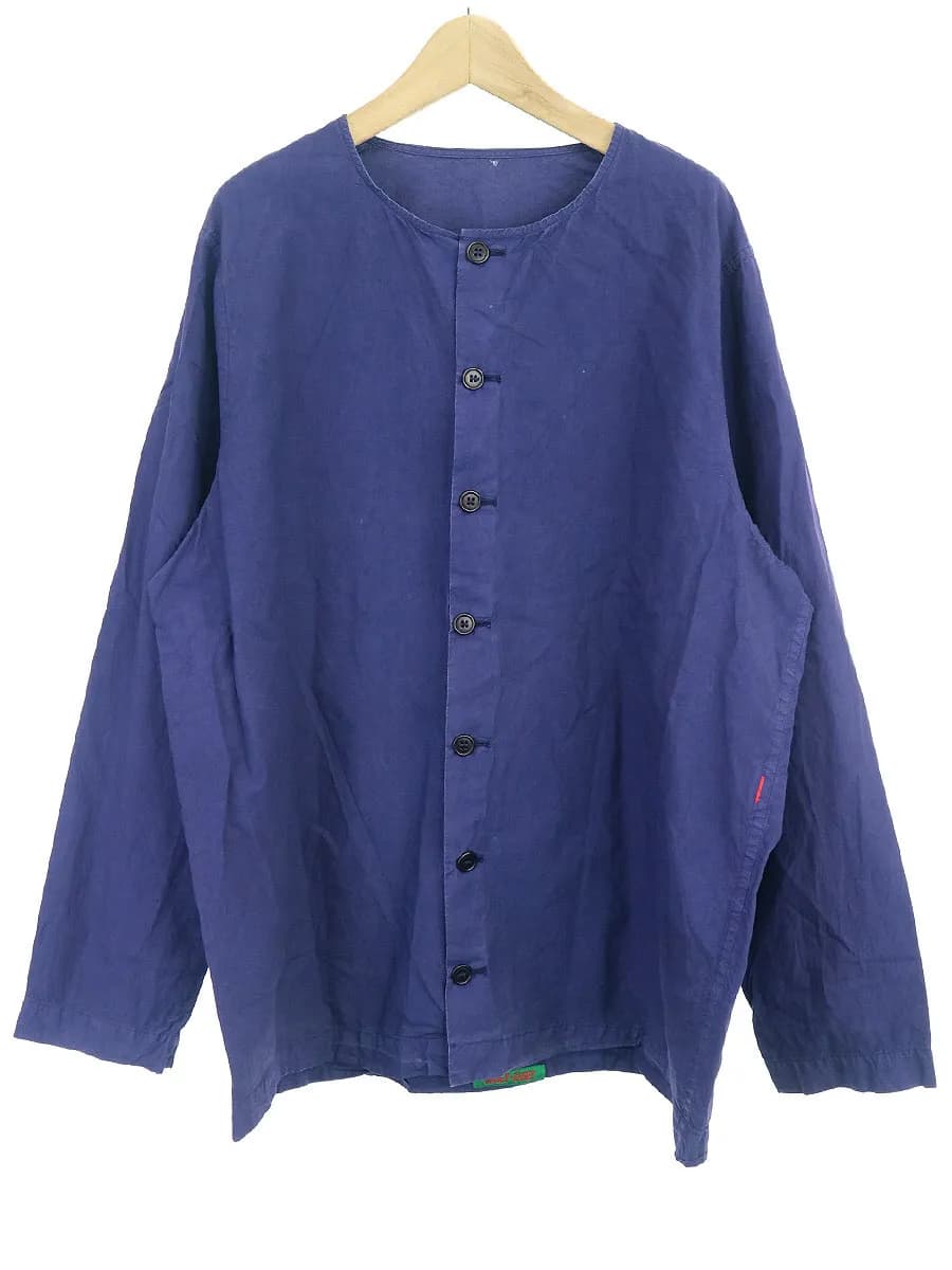 CASEY CASEY ケイシー ケイシー 18SS PAPER COLLARLESS SHIRT カラーレスシャツ