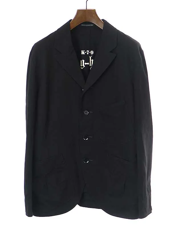 Yohji Yamamoto ヨウジヤマモト プールオム 04SS ピークドラペルコットン4Bジャケット