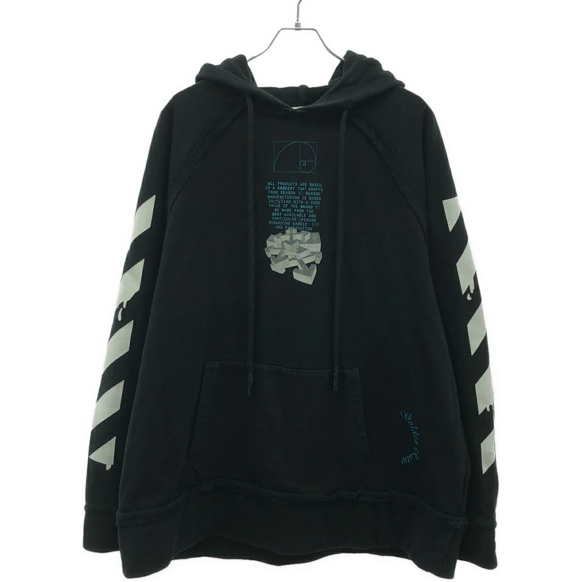 OFF-WHITE オフホワイト 20SS Dripping Arrows Incomp Hoodie ドリッピングアローパーカー OMBB057R20E30005