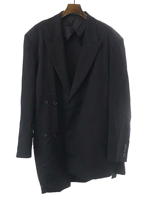 Yohji Yamamoto ヨウジヤマモト プールオム 23SS GABARDINE W-DRAPING JK-B ウールギャバジンジャケット