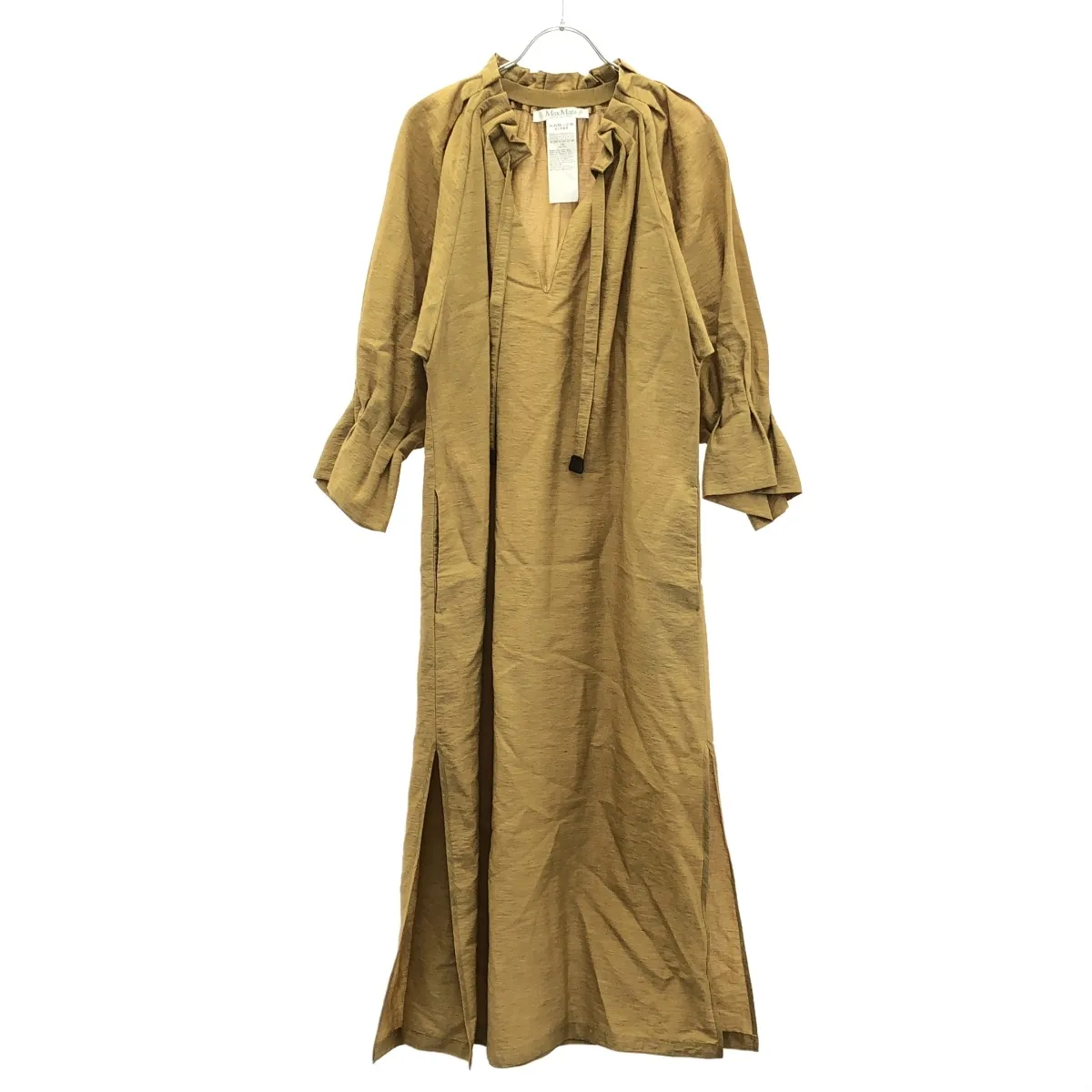 MAXMARA マックスマーラ 25SS リネンシルクロングドレス