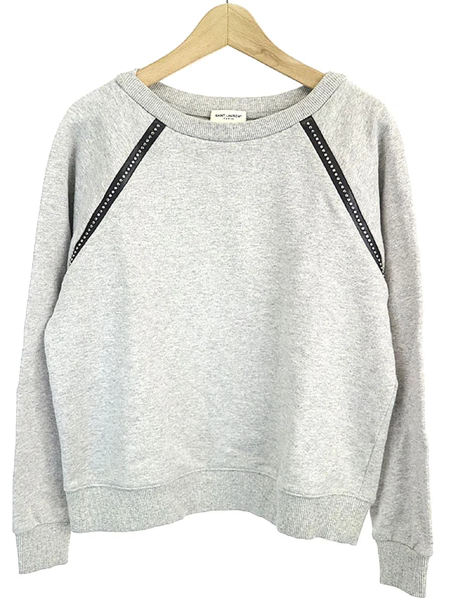 SAINT LAURENT サンローラン パリ 13AW マイクロスタッズクルーネックスウェットトレーナー
