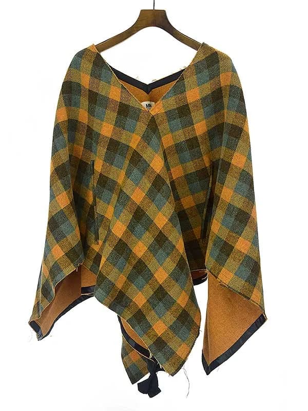 Maison Margiela MM6 18AW チェック柄ポンチョ