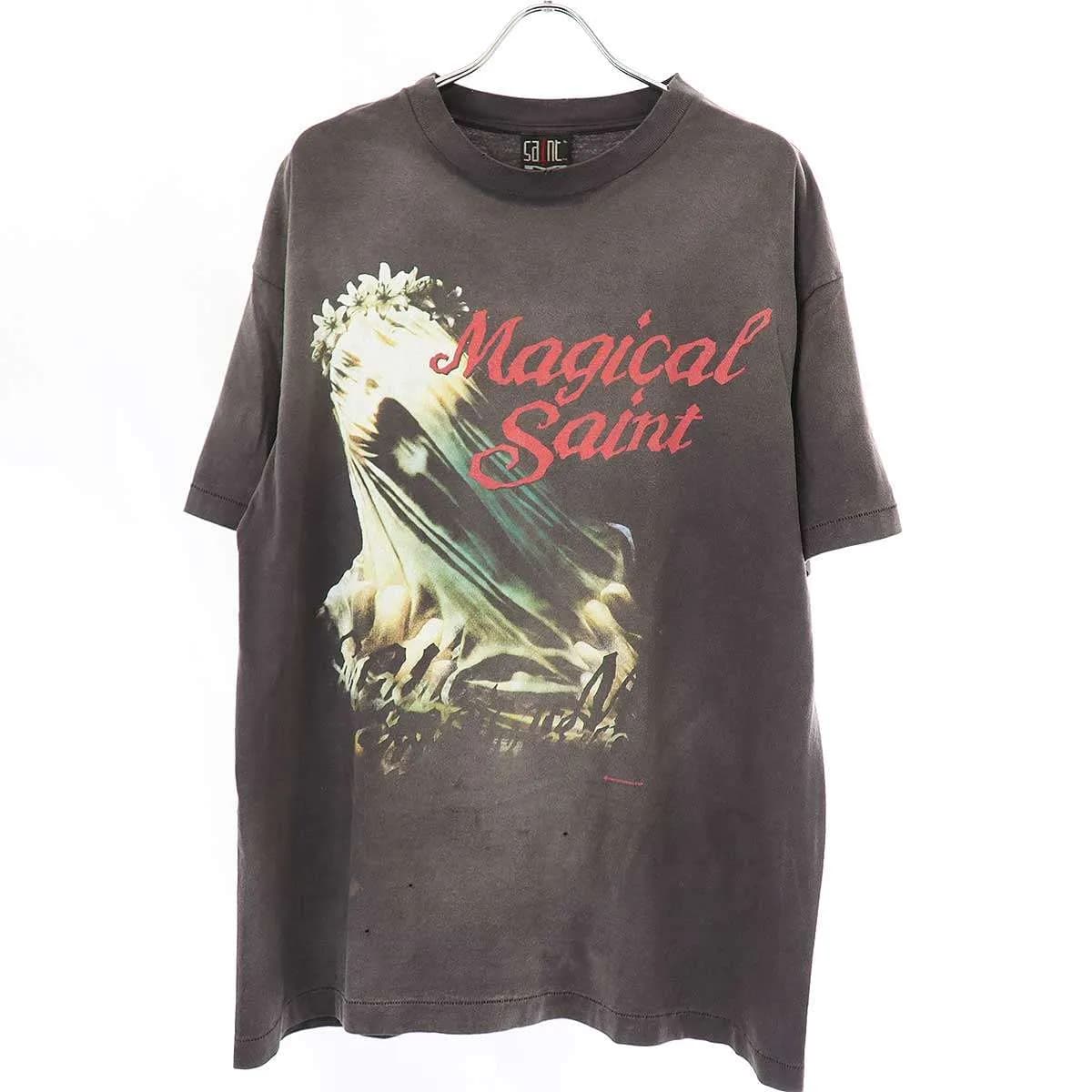 SAINT MICHAEL セントマイケル 24SS SS TEE MAGICAL SAINT ヴィンテージ加工クルーネックTシャツ