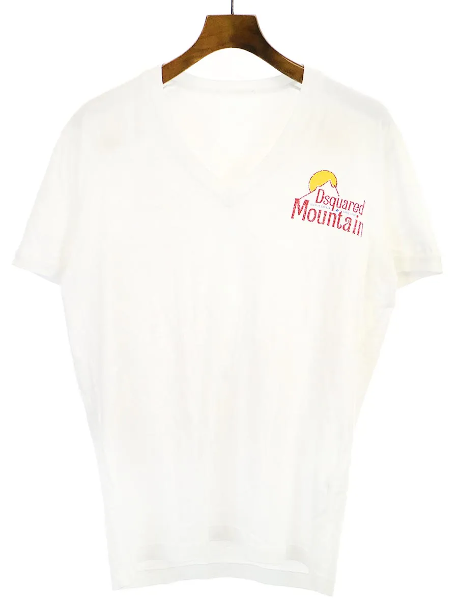 DSQUARED2 ディースクエアード 17AW VネックプリントTシャツ