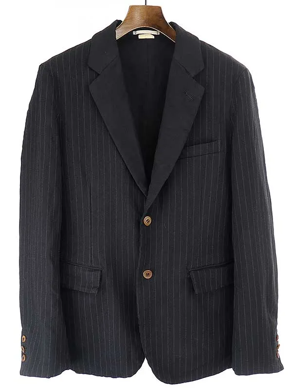 COMME des GARCONS コムデギャルソン オム プリュス 17SS ポリエステル縮絨ストライプジャケット