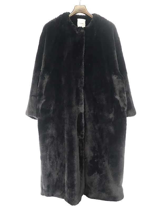 CLANE クラネ 21AW ノーカラーリコファーコート