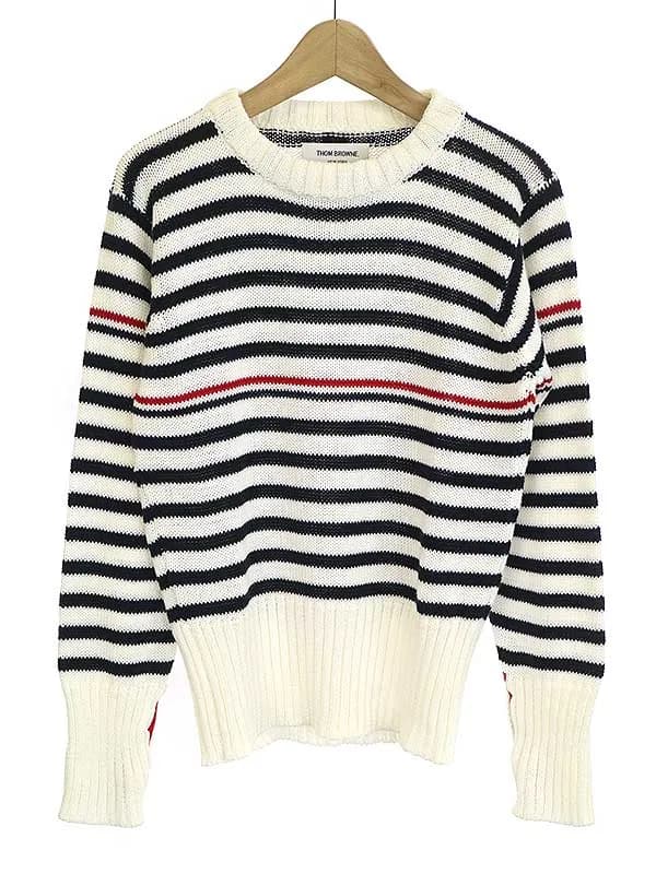 THOM BROWNE トムブラウン 13SS コットンマリンボーダーニットセーター