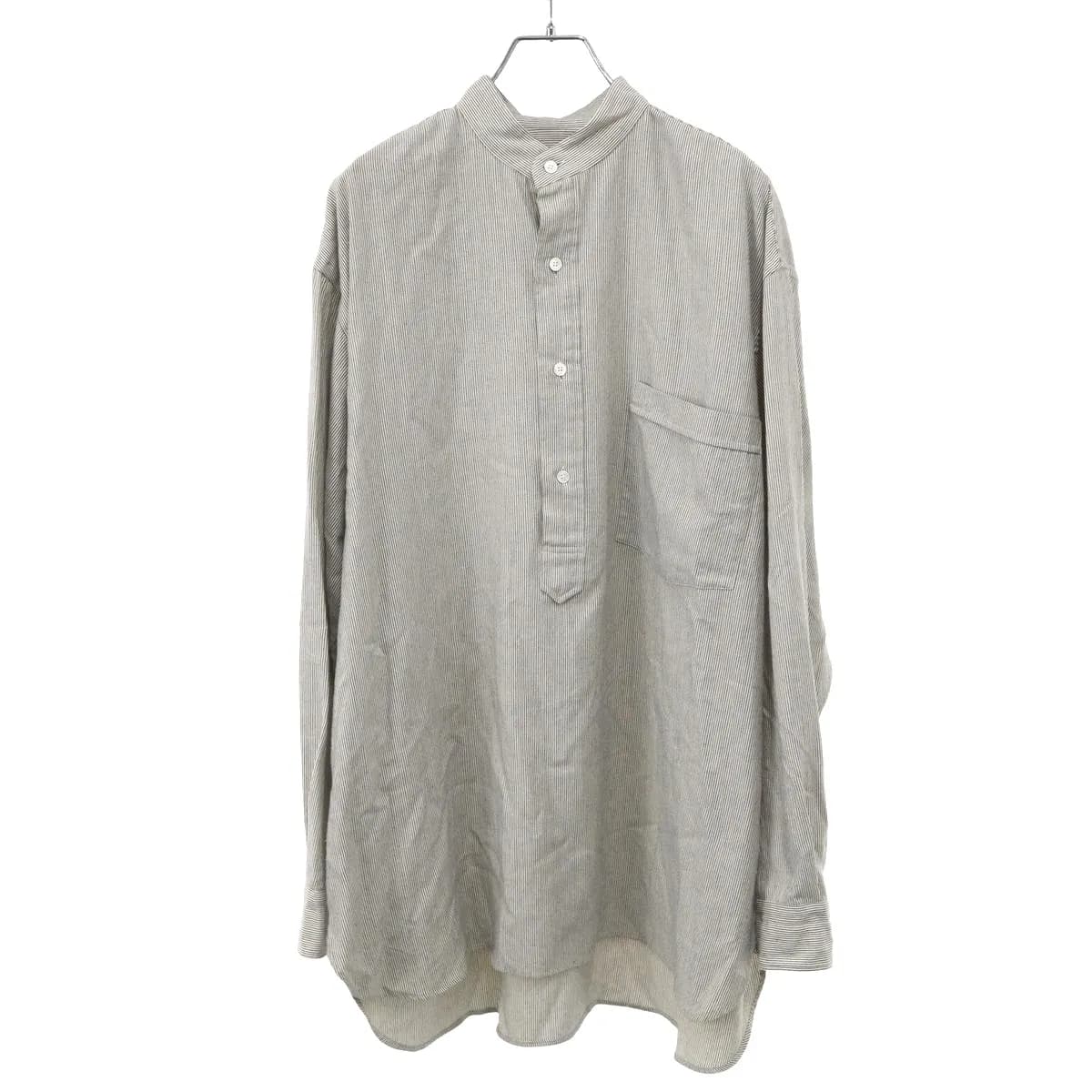 COMOLI コモリ 24AW C/CA ストライプ プルオーバーシャツ A03-02003
